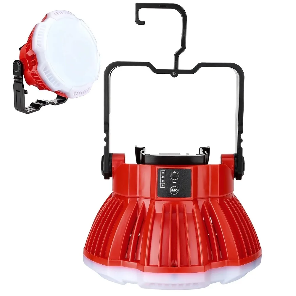 

LED Camping Light for Milwaukee 18V Battery Portable Outdoor Flashlight Rechargeable Work Light for Tent and Workplace Lighting