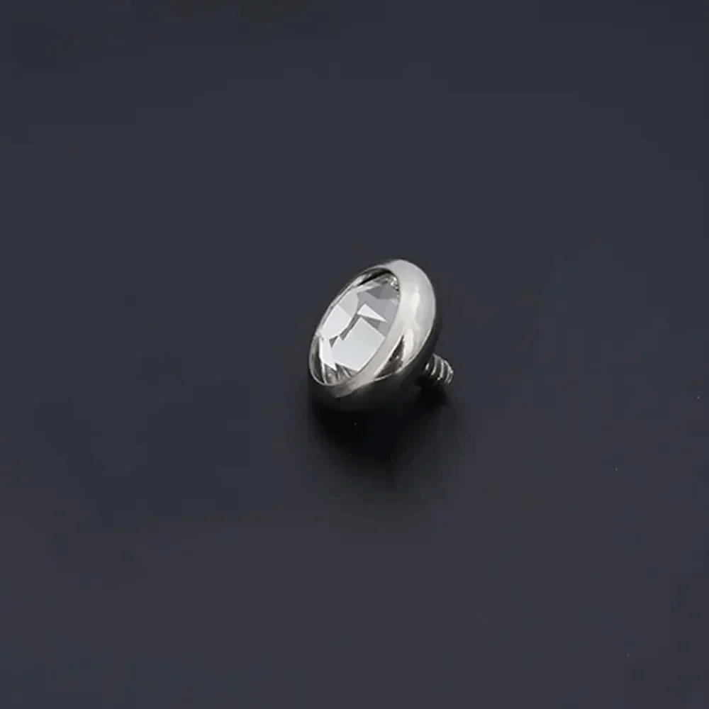 Fashion ASTM F136 Titanium Nose Piercing 5A Zircon Stones Earrings Internal thread Labret Lip Studs Ear Cartilage Tragus Jewelry