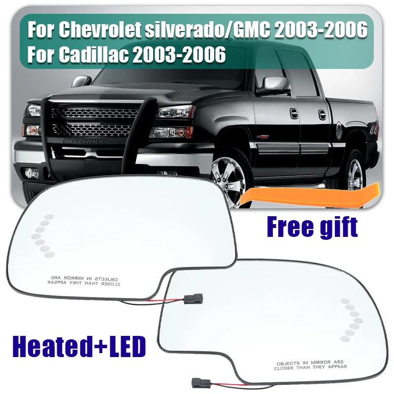 

Стеклянная линза зеркала заднего вида для Chevrolet GMC для Cadillac 2003 2004-2006, стеклянная линза бокового зеркала с подогревом рулевого управления, автомобильные аксессуары