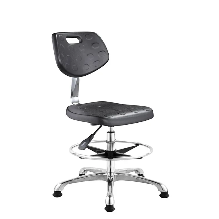 Chrome Finished Computer Lab Stool Chairs Rolling Stool Medical Lab