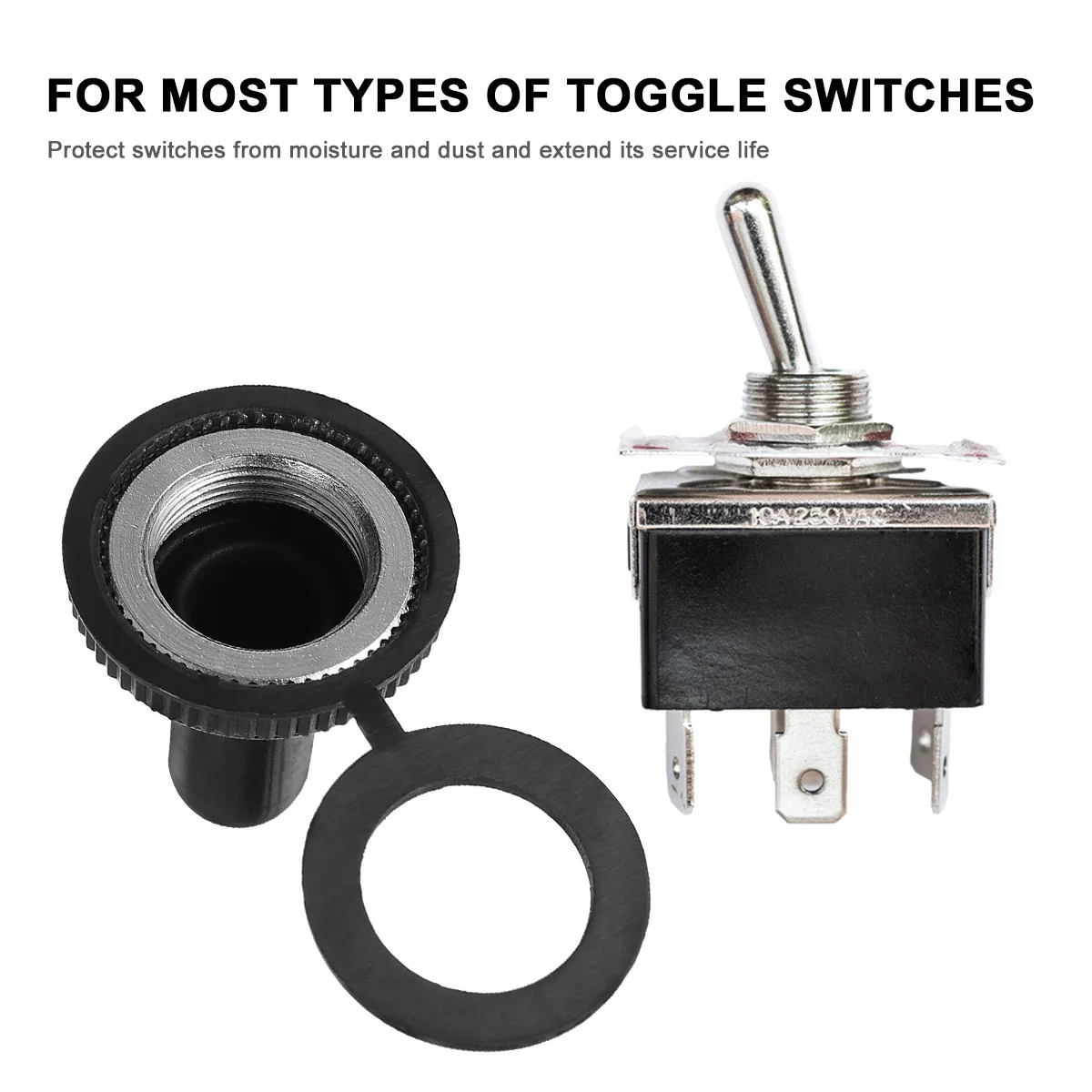 

20pcs Waterproof Dust Cap For Toggle Switches Protective Cover Moisture Proof Protector Electrical Replacement Parts