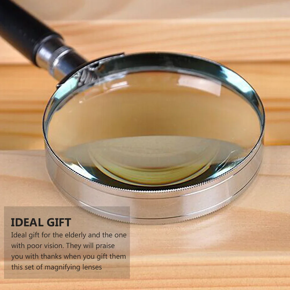 

Magnifying Glass 50Mm Handheld Lightweight ABS Handle for Seniors Reading Fine Details Jewelry Repair Portable Magnifying Lens
