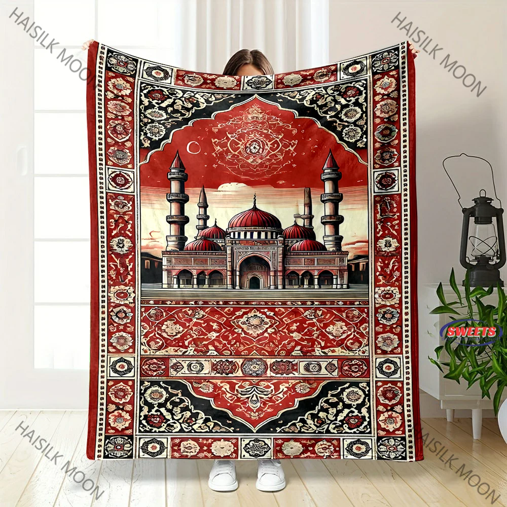 New Arrivals! Islamic Gifts Muslim Praying Travel Praying Blanket Bedroom Sofa Four Seasons Shawl Blanket Great Gift for Friends