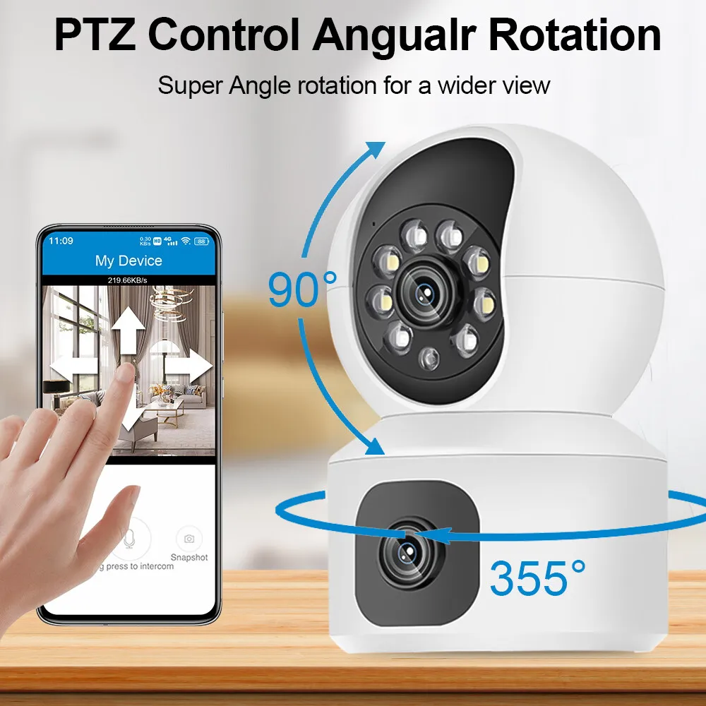 Imagem -02 - Linook-icsee Indoor Mini Câmera de Segurança ip Cctv Wi-fi 360 Cores Visão Noturna Chamada Bidirecional Rastreamento ai 4mp