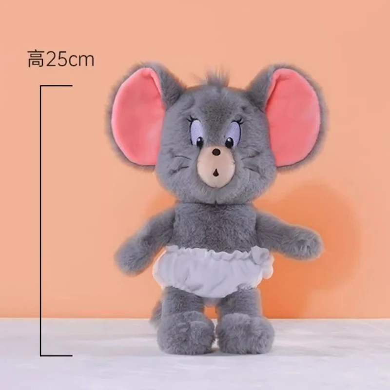 톰과 제리 플러시 장난감 기저귀 스타일 18cm/25cm 터피 소프트 인형 장난감: 귀여운 영화 캐릭터 인형