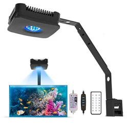 Lominie LED Aquarium Light Full Spectrum 30W Saltwater Aquarium Light with Remote Dimmable Nano Coral Reef Light for Fish Tank