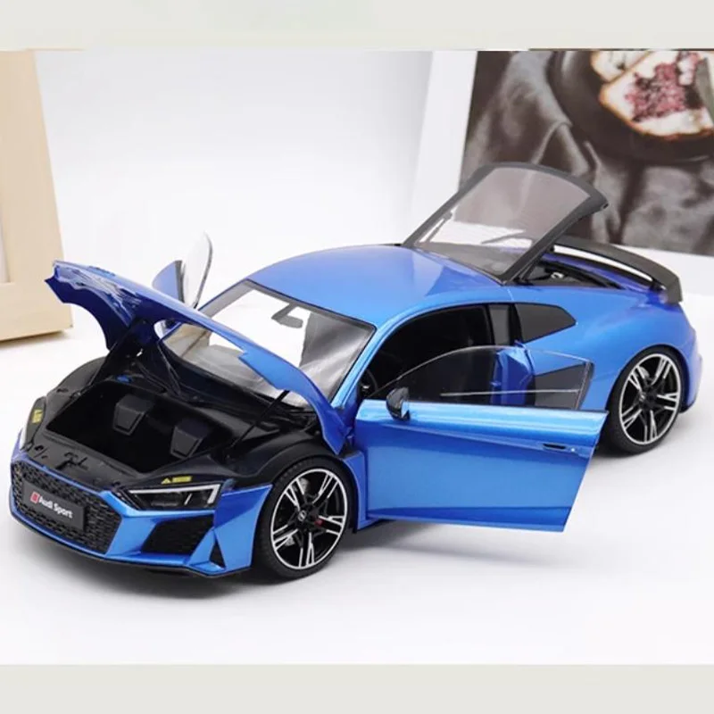 1:18 R8 Coupe Sports Car Simulation Alloy Full-open Car Model Show Display Collection Gift Toy Souvenir Ornament Decoration