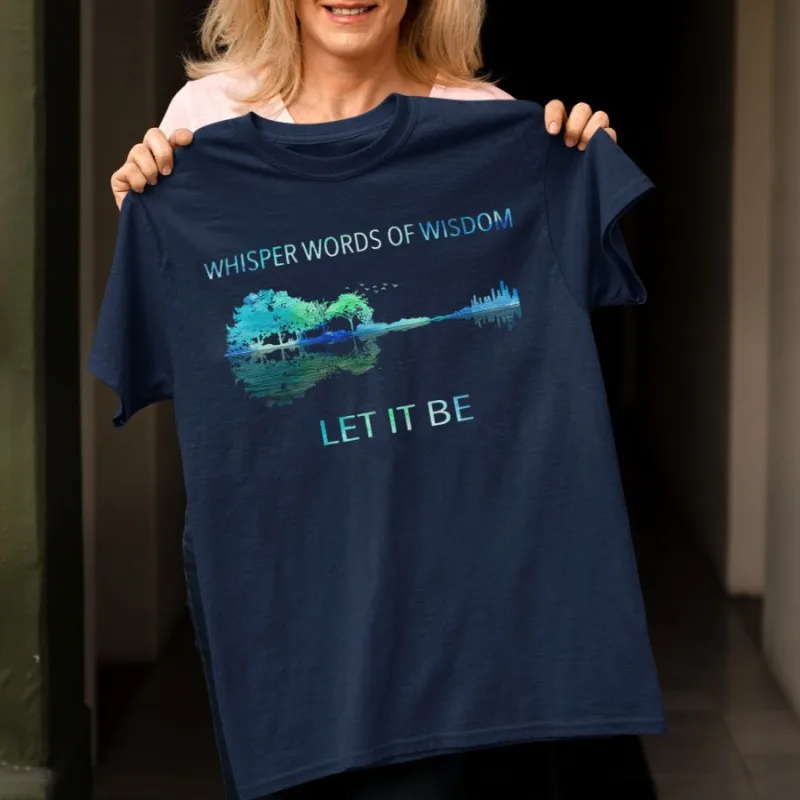 Istile – T-Shirts imprimés Whisper Words Of Wisdom pour femmes, manches courtes, col rond, hauts d'été, style Hippie Let It Be, nouvelle collection