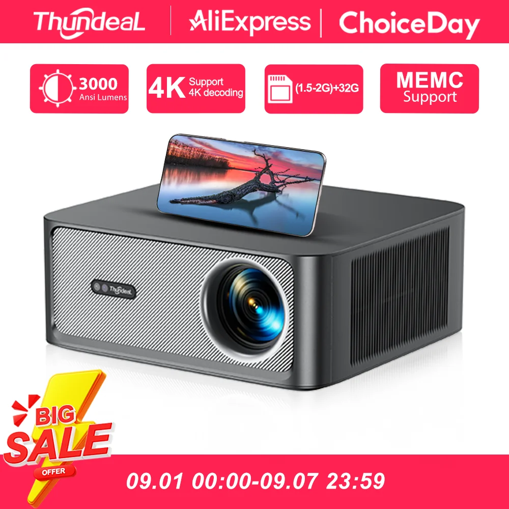 ThundeaL TD98Pro 1080P Full HD Projector 4K Android WiFi Projetor Auto Focus TD98 Pro 3D Smart Home Theater Video Outdoor Beamer