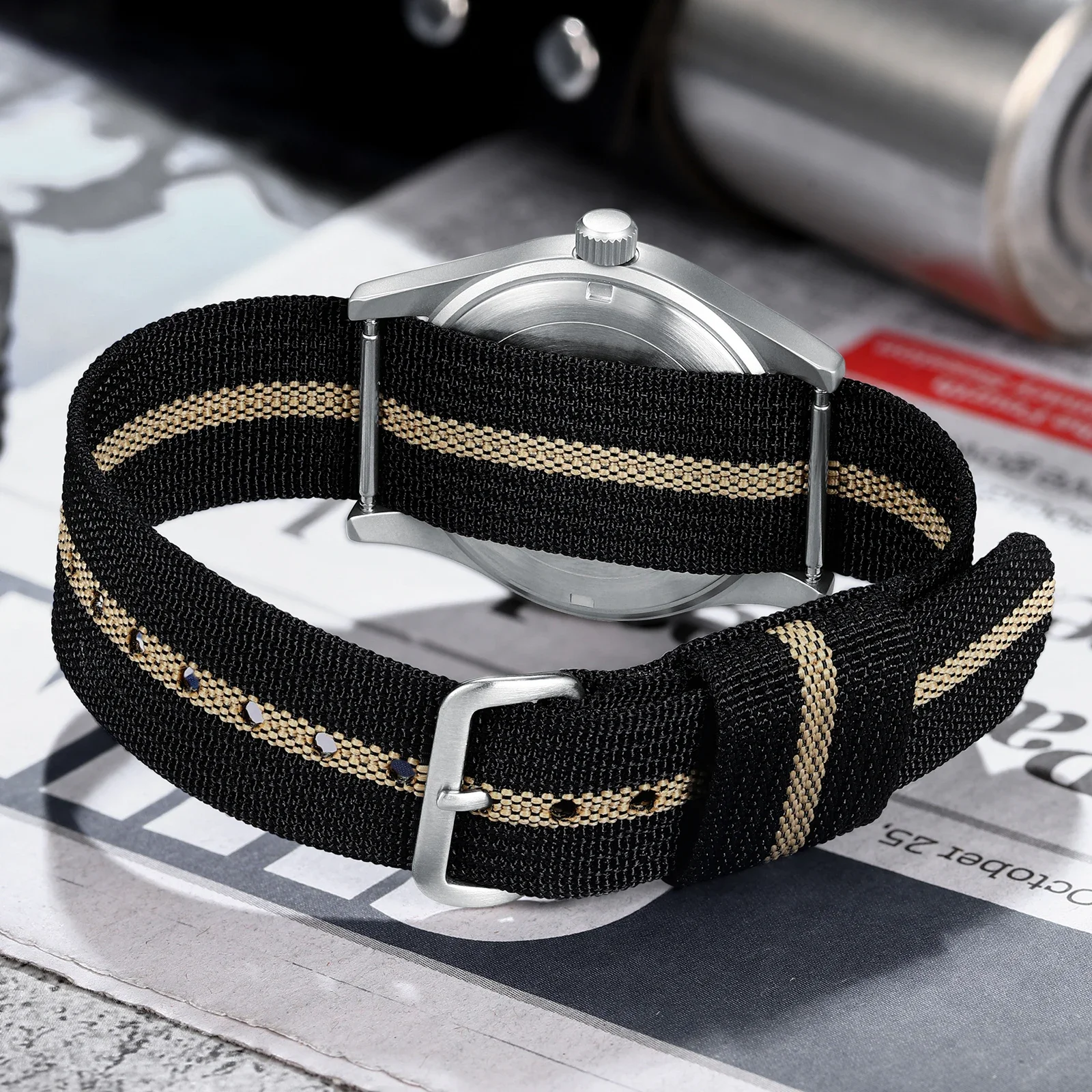 MILITREK 2025 جديد ساعة كوارتز رجالية VH31 ريترو عسكرية 37 مللي متر مقاوم للماء الياقوت الزجاج مضيئة الفولاذ المقاوم للصدأ Reloj Hombre