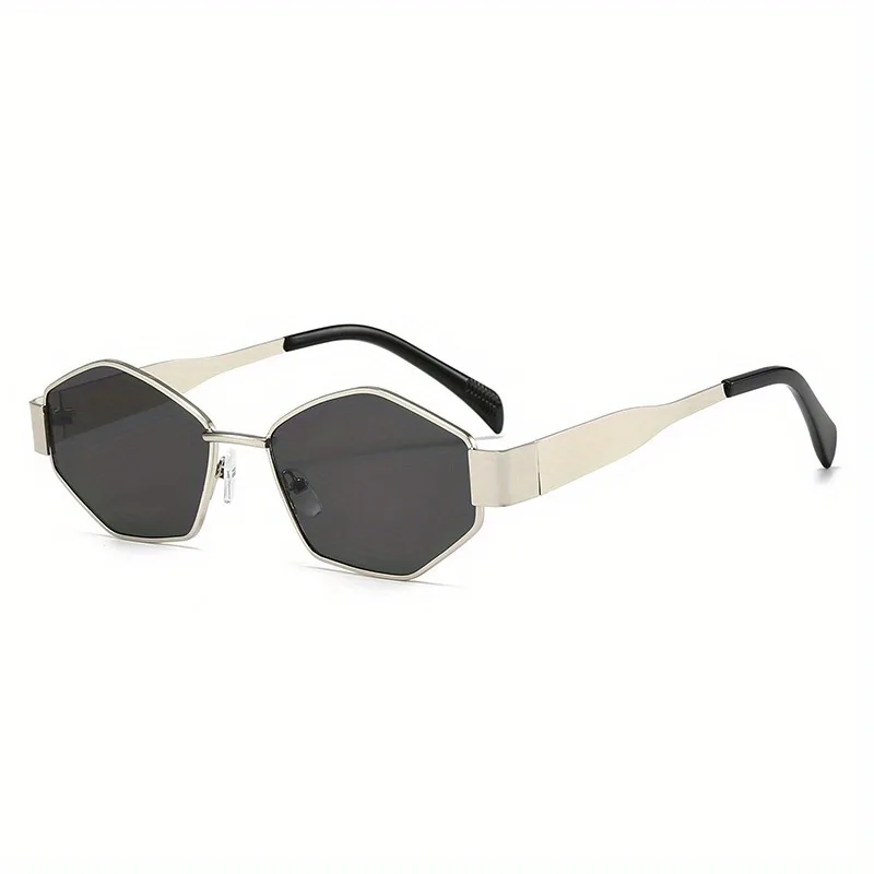 Unisex polygonal fashion glasses suitable for outdoor and daily wear, adjustable design trendy glasses image 5