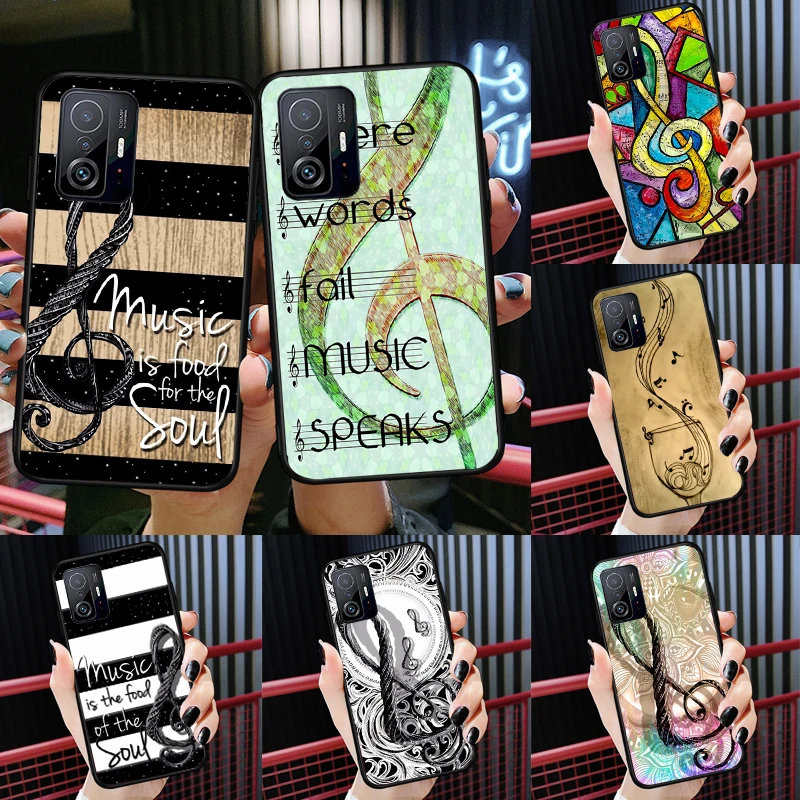 Music Note Musical Treble Clef Case For Xiaomi 12T 11T 13 Pro 12X 12 Lite Cover For POCO F5 X5 X3 Pro X4 F4 GT F3 M5s C40