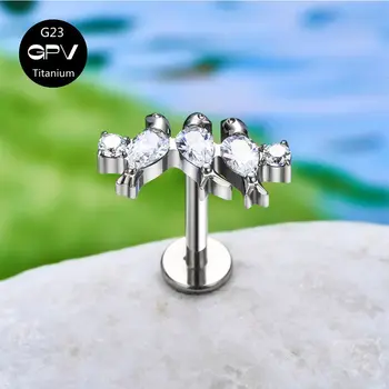 G23 Titanyum Kulak Kıkırdak Tırnağı Kurbağa Ahtapot Arı Kuş Klasik İçten Dişli Delikli Takı Kulak Tırnağı Dudak Tırnağı 10 best sales Ahtapot piercingi - №2
