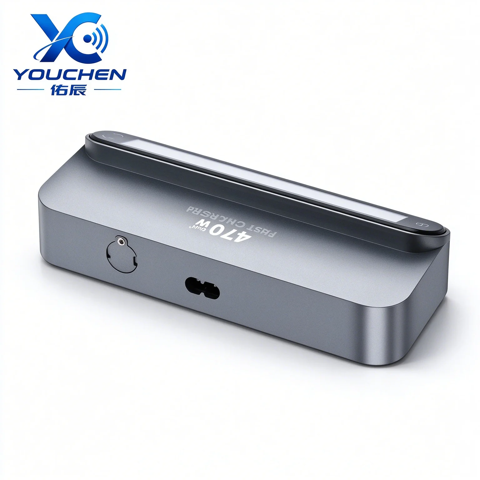 470W GaN Desktop Charging Station 140W PD Fast Charger Retractable Cable LED Digital Display Multi Port USB C Charger for Laptop