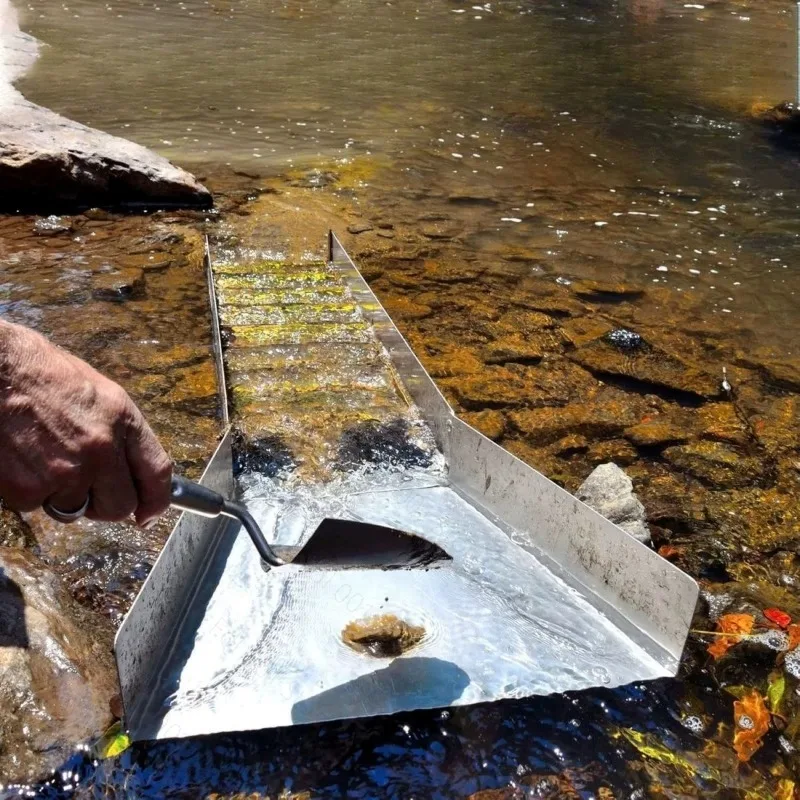 Alloy Portable Gold Mining Chute Panning Prospecting Recovery Tool Folding Gold Sluice Box Aluminum