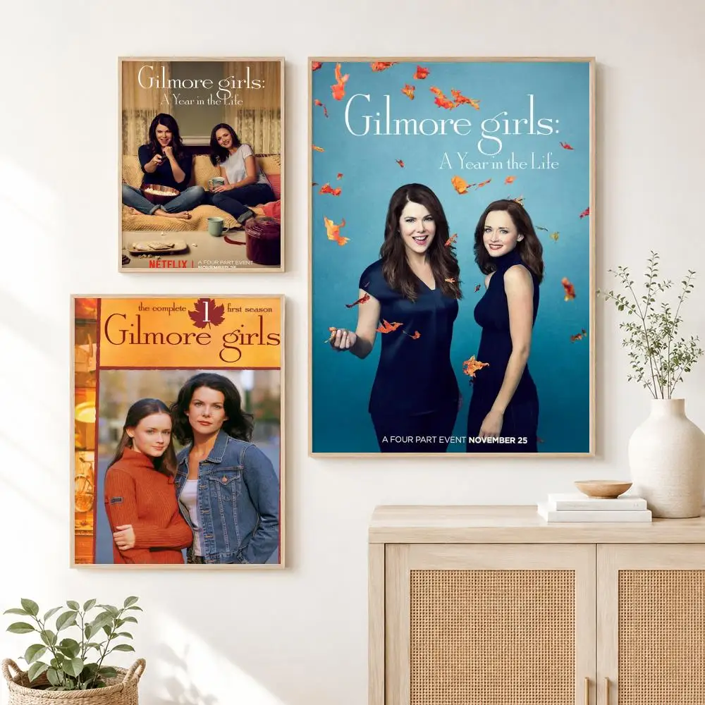 Gilmore Girls Tv Play American Family Comedy Poster Self-adhesive Art Waterproof Paper Sticker Coffee House Dorm Room Wall Decor