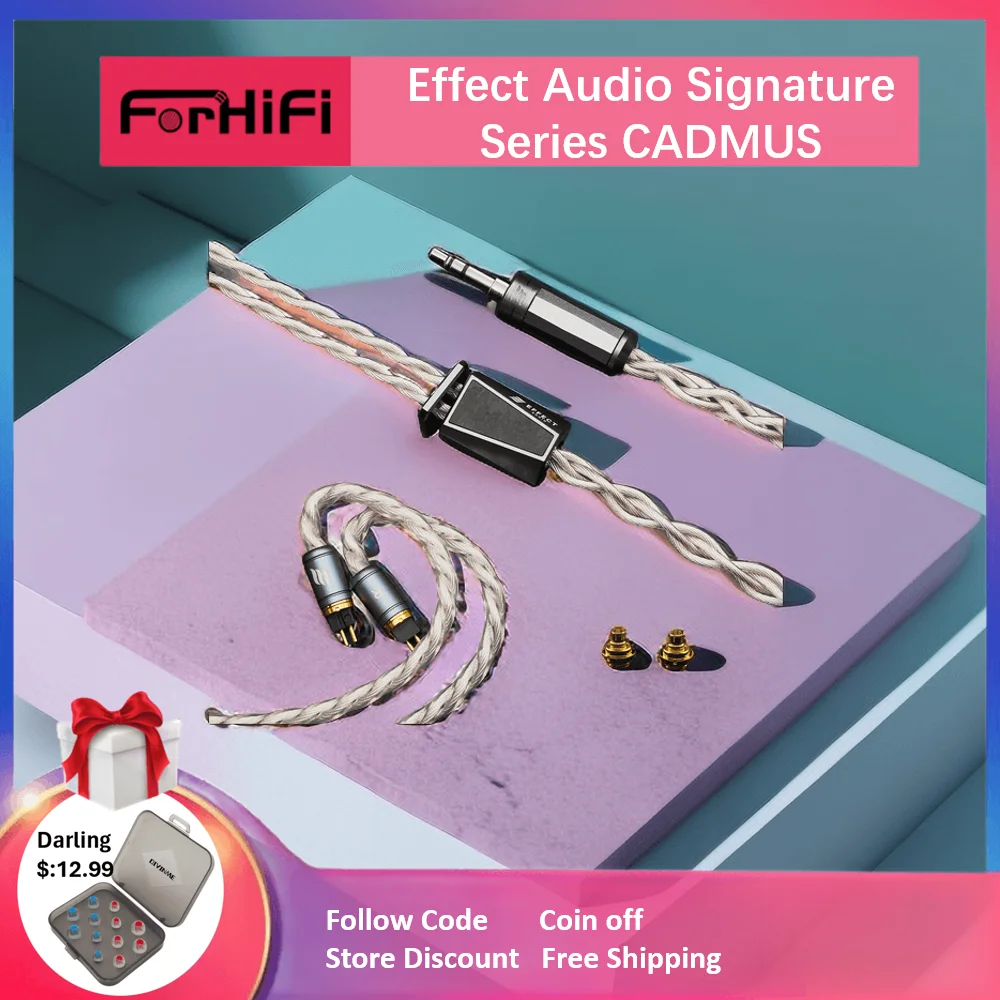 

Effect Audio Signature Series CADMUS Earphone Cable ConX 2Pin 0.78 /MMCX Connector With Swappable Termination Plugs 2.5/3.5/4.4