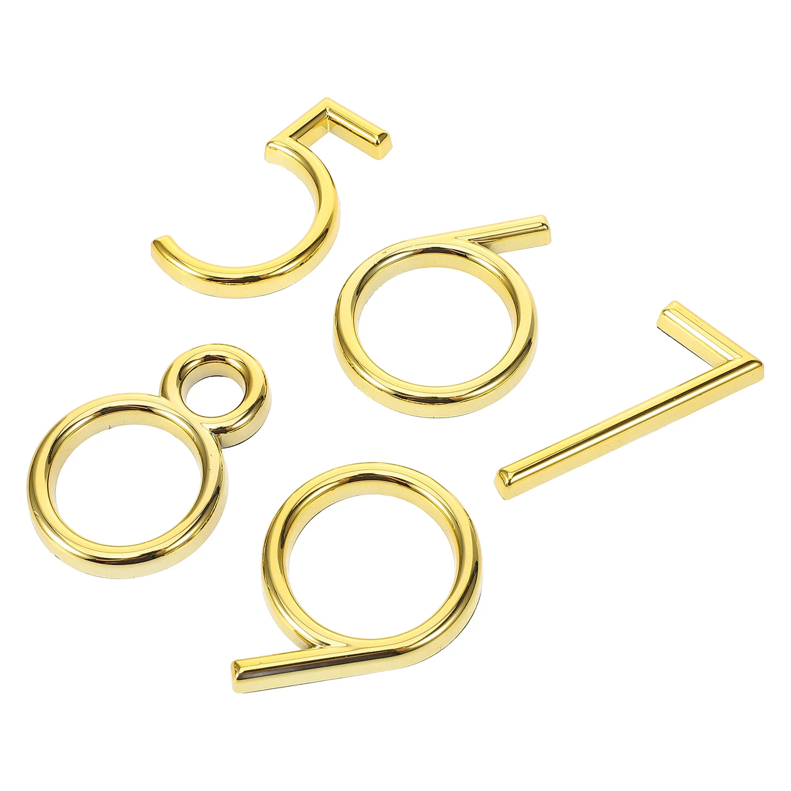 5Pcs 3D Door Number Stickers Modern Self Adhesive House Numbers for Front Doors Mailbox Apartment Hotel Address