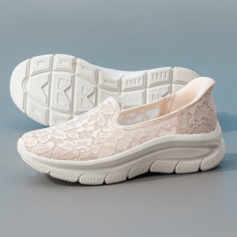 

Skechers Women's Sneakers, Slip-On, Comfortable, Breathable, Cushioning, Wear-Resistant, Fashionable Casual Shoes 158858-Nat