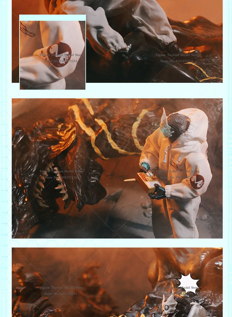 1/12 Japanse Anime Monster No.8 White Mini DIY One Piece Protective Suit Clothes Accessory For 6" Shf Figurine Hobby Decoration