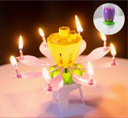 Rotating Candles with Internet Celebrity Creativity, High-End Feel, Children's Birthday Candles, Decorative Cake Candles