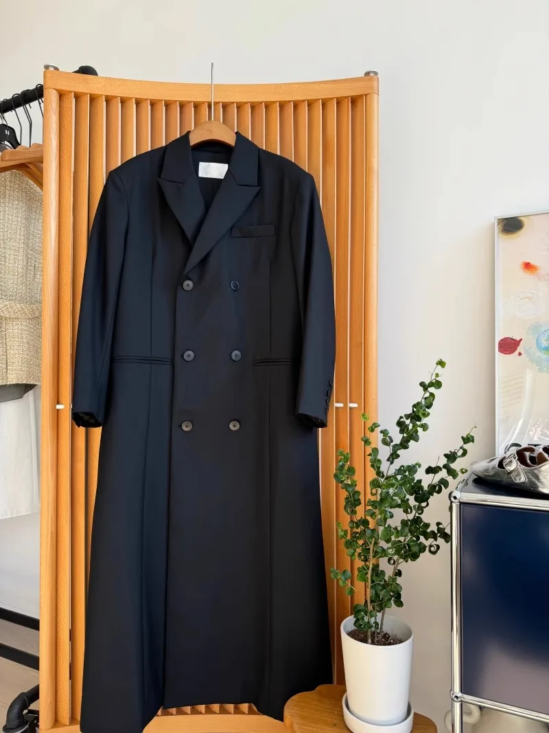 High-end Customized Fashion Italian Wool Extra-long Trench Coat Suit Coat