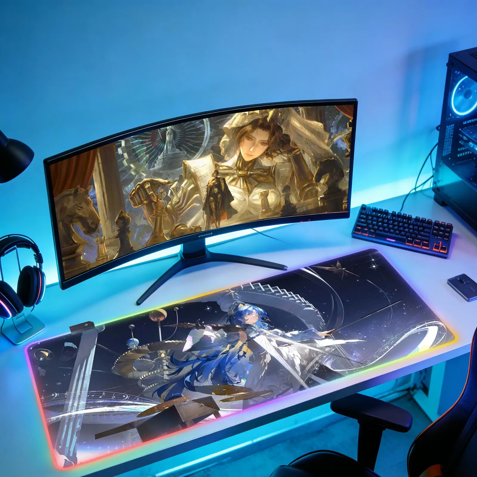 

Коврик для мыши Reverse 1999 New RGB XXL для дома и офиса, из натурального каучука, противоскользящий, для игр