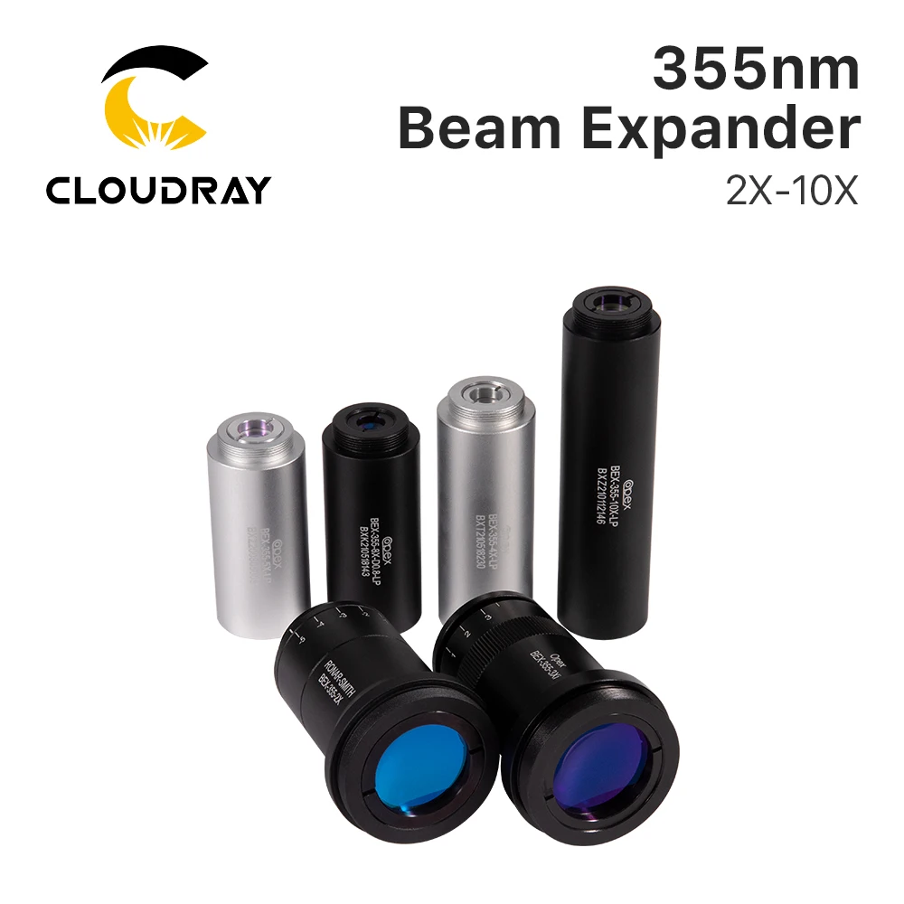 

Cloudray UV 355nm Laser Beam Expander Fused Silica Lens 2X 3X 5X 8X 10X Optics Beam Expand for UV Laser Marking Machine