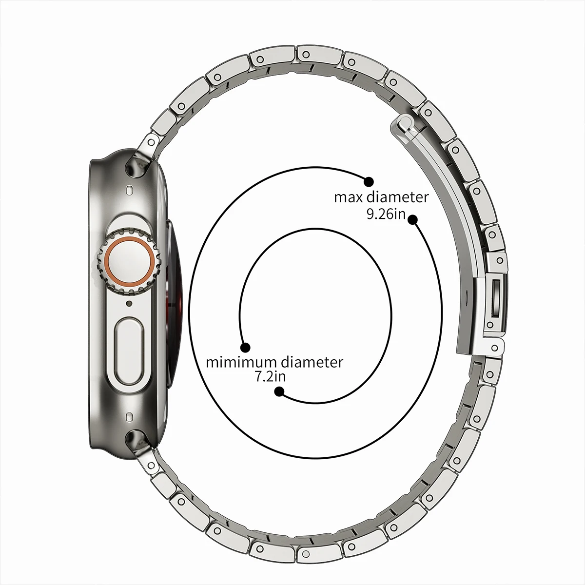 Correa de lujo de titanio para Apple Watch Ultra 2, pulsera de negocios para iWatch Series 9, 8, 7, 6, 5, 4, se 3, 49mm, 41mm, 45mm, 44mm, 42mm