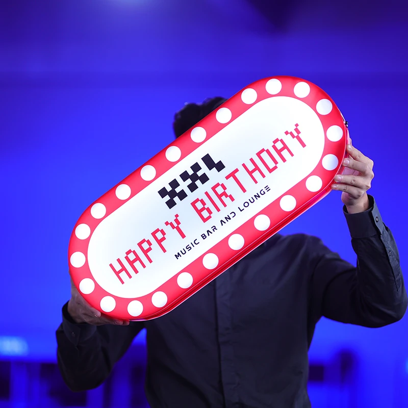 

Набор светящихся портативных табличек для бара - буквы и китайские иероглифы для обслуживания по бутылкам и привлечения внимания толпы