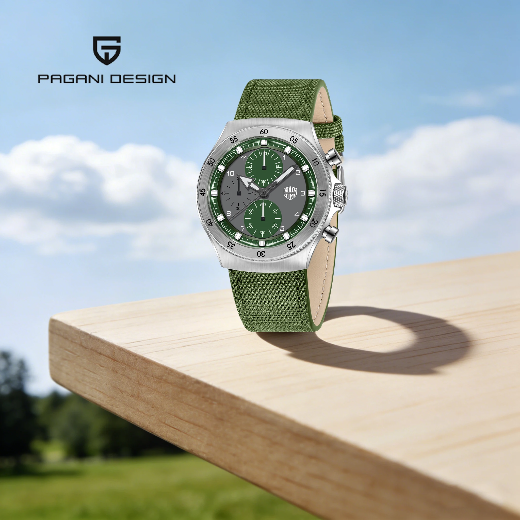 

Мужские кварцевые часы ROSSITIMI Trendy Sport: Неограниченная энергия, кожаный ремешок, сапфировое стекло, маленькие три стрелки, светящиеся в темноте, для дайвинга