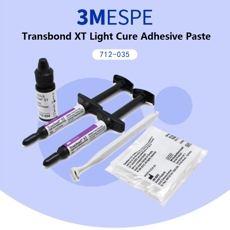 لاصق تقويم الأسنان 3m Transbond XT 712-036 الترابط تقويم الأسنان 3MTransbond XT ضوء علاج لاصق التمهيدي 712-035