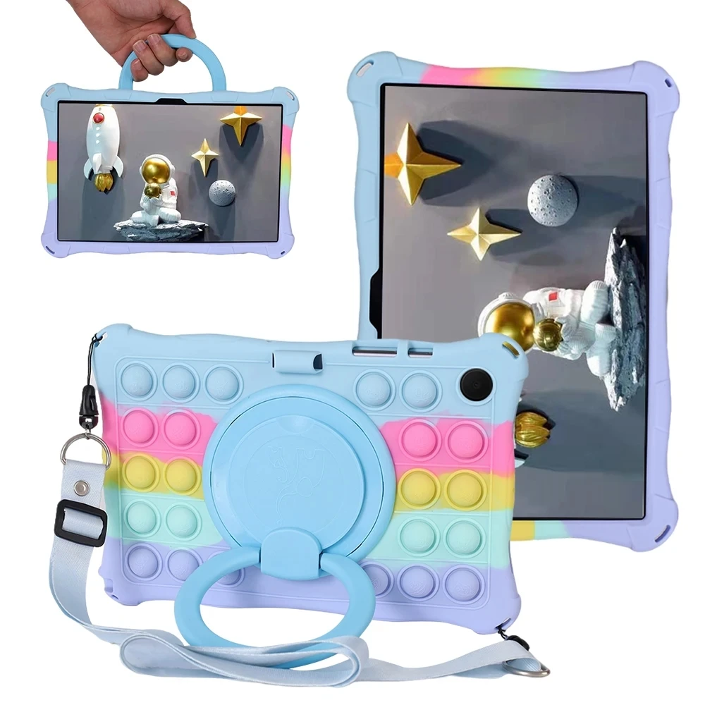 

Чехол для планшета Samsung Galaxy Tab A9 + 11 "plus, чехол 2023 SM-X210 X215 X216 A9 8,7 SM-X110/X115, мягкий силиконовый чехол-подставка для детей, Capa