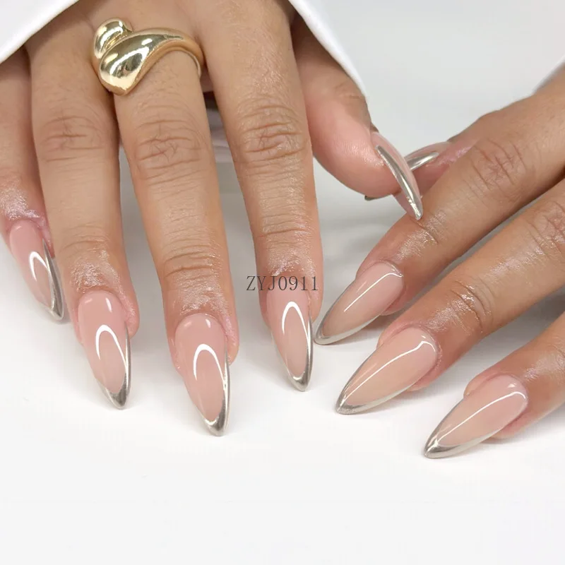 

Wearing Nail Patch French Phnom Penh Nail Patch Finished Product Removable Sister Fake Nail