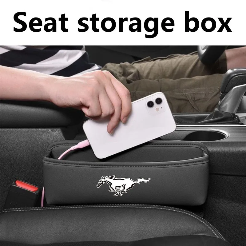 

Multifunction Car Seat Gap Organizer Seat Crevice Slot Storage Box for Ford Mustang SHELBY GT 500 350 Convertible V Mach e Car