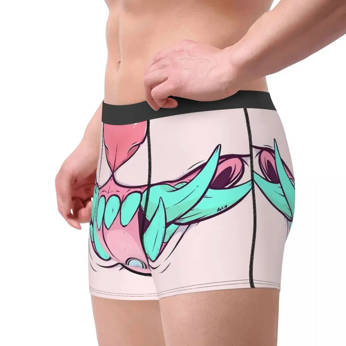 Cartoon Mouth Sweet Tooth Strawberry Underpants Homme Panties Man Underwear Print Shorts Boxer Briefs