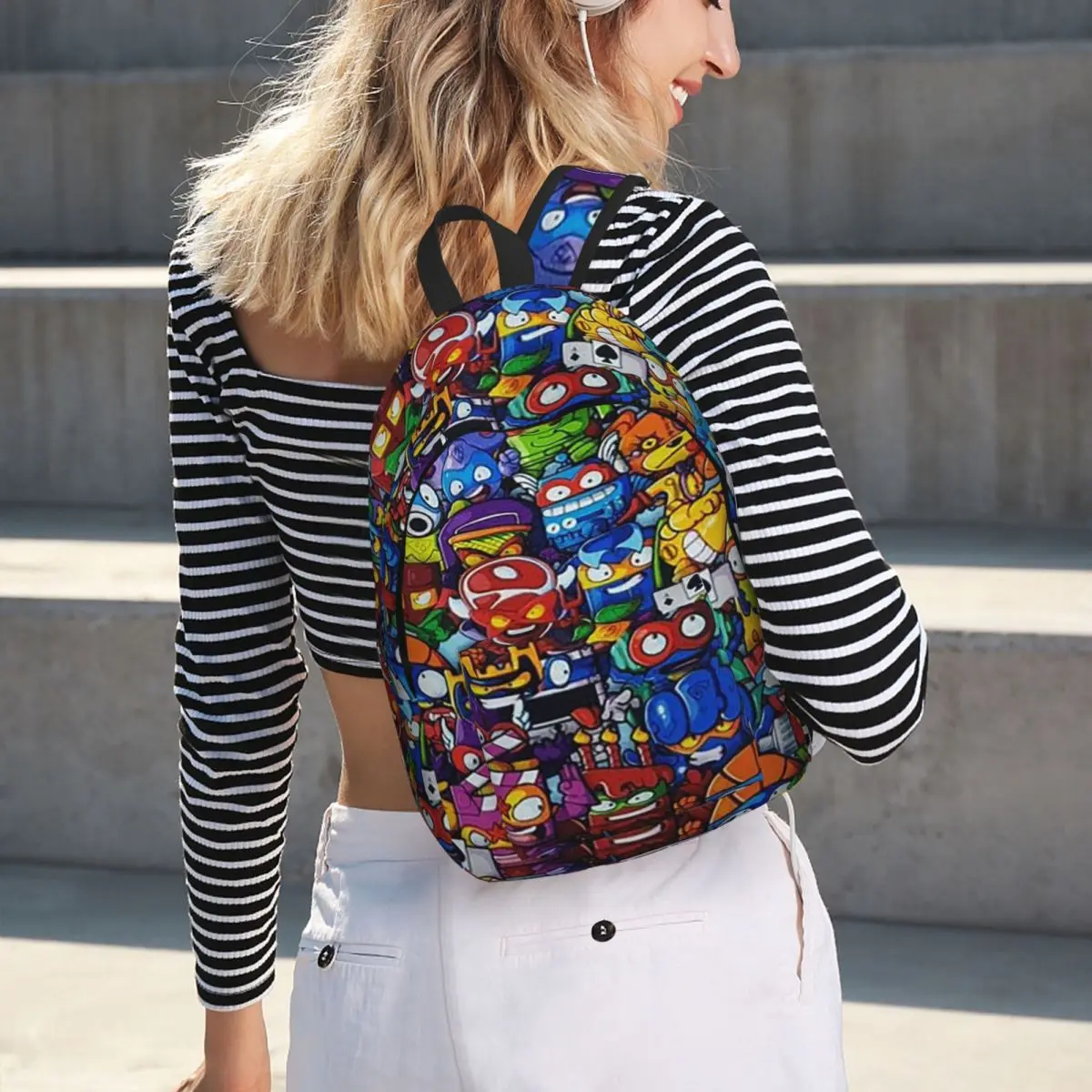 

New Super Zings Cartoon Game Superzings Student Backpack School Bag Hiking Travel Daypack for Boys Girls Bookbag Shoulder Bags