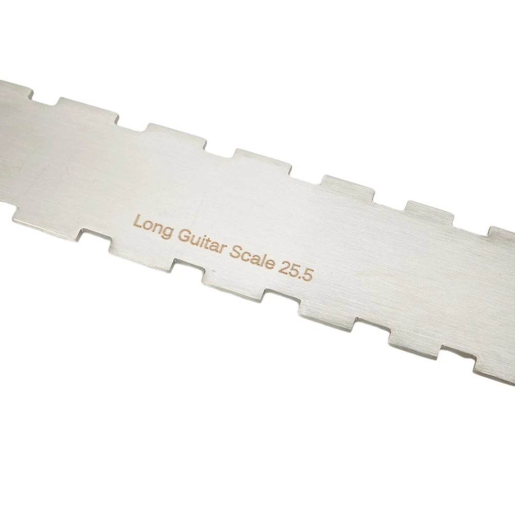 Essential Guitar Tech Tool: Stainless Steel Notched Straight Edge for Fret Leveling String Action Adjustment and Neck Assessment