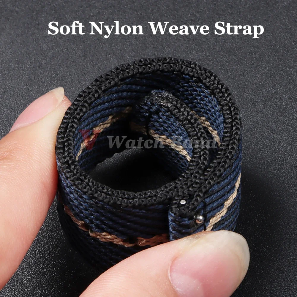 Quick Release Watch Band BraceleFor Swatch for Moonwatch Strap 22mm Weave Nylon Strap for Seiko 20mm for Omega Straps