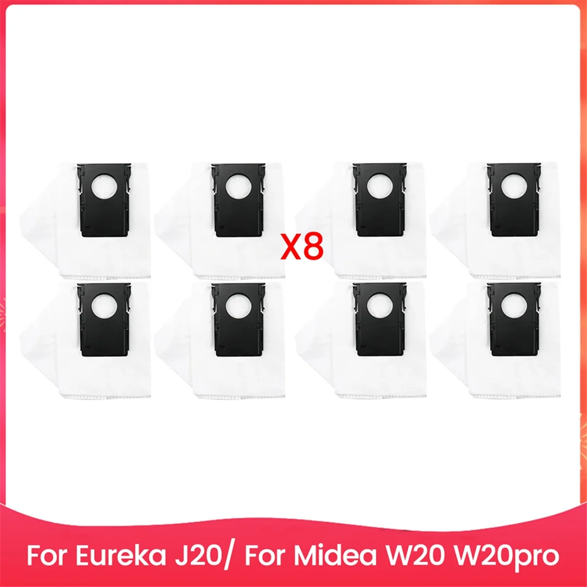 ABXHH 8 PCS Saco de pó para vácuo adequado para peças sobressalentes de aspirador de pó J20/W20 W20pro