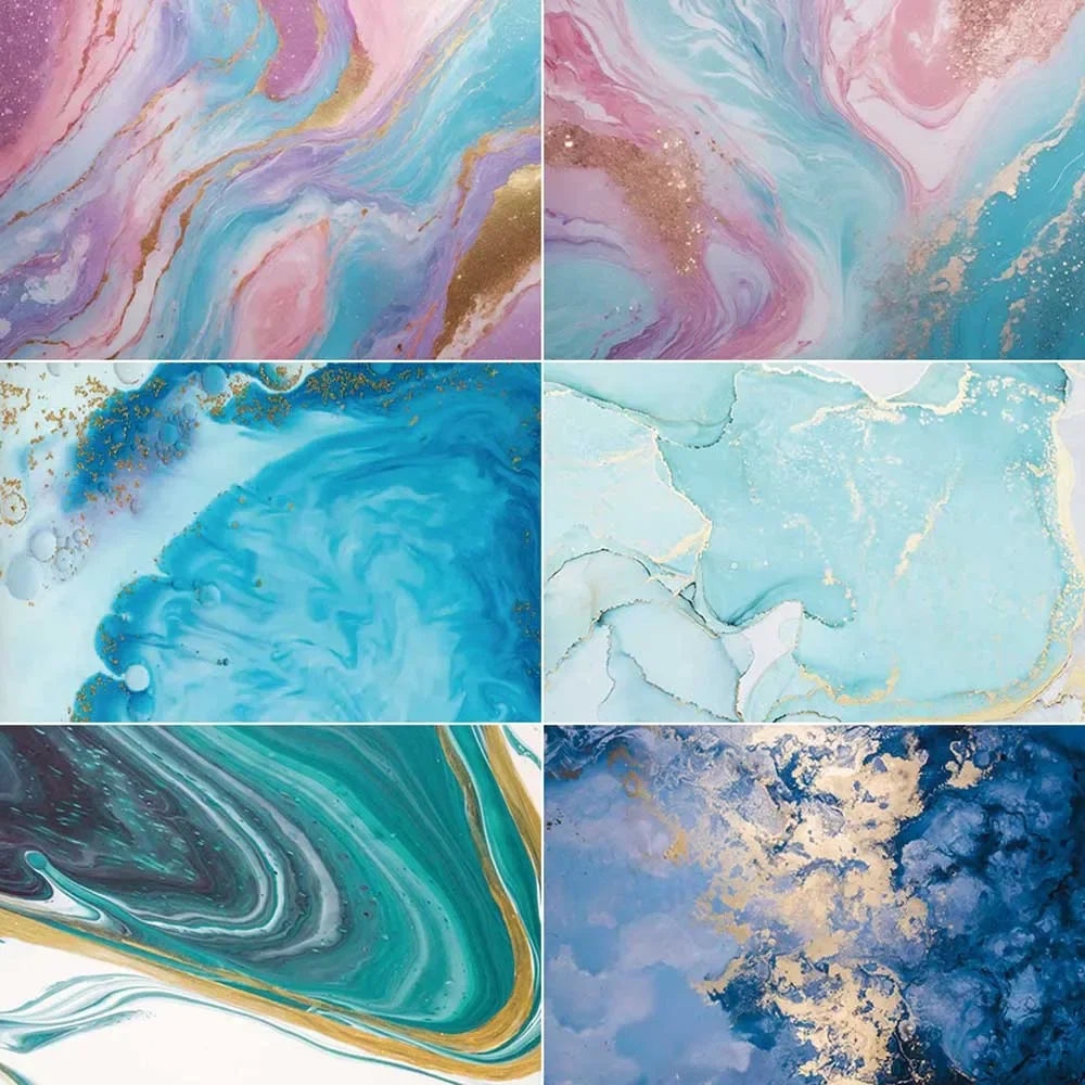 

MOON.QG Marble Decoration Background Photography Green Lines Blue Photocall Backdrop Children Studio Photocall Supplies