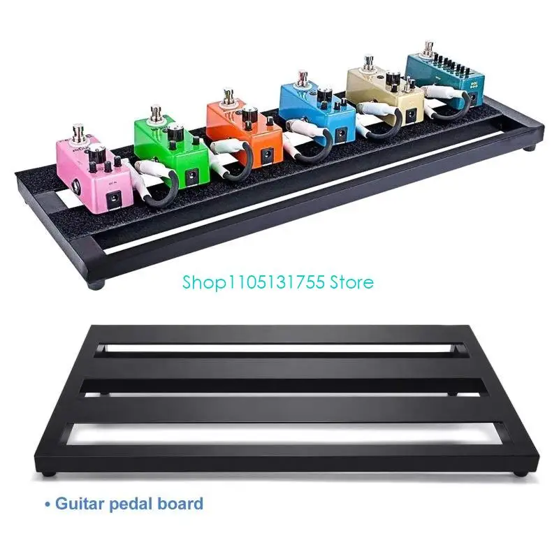 

K0EF Pedal Mounting Tape Pedal Accessories Aluminum Alloy Guitar Effects Pedal Board with Portable Carrying Pedalboard for Ca