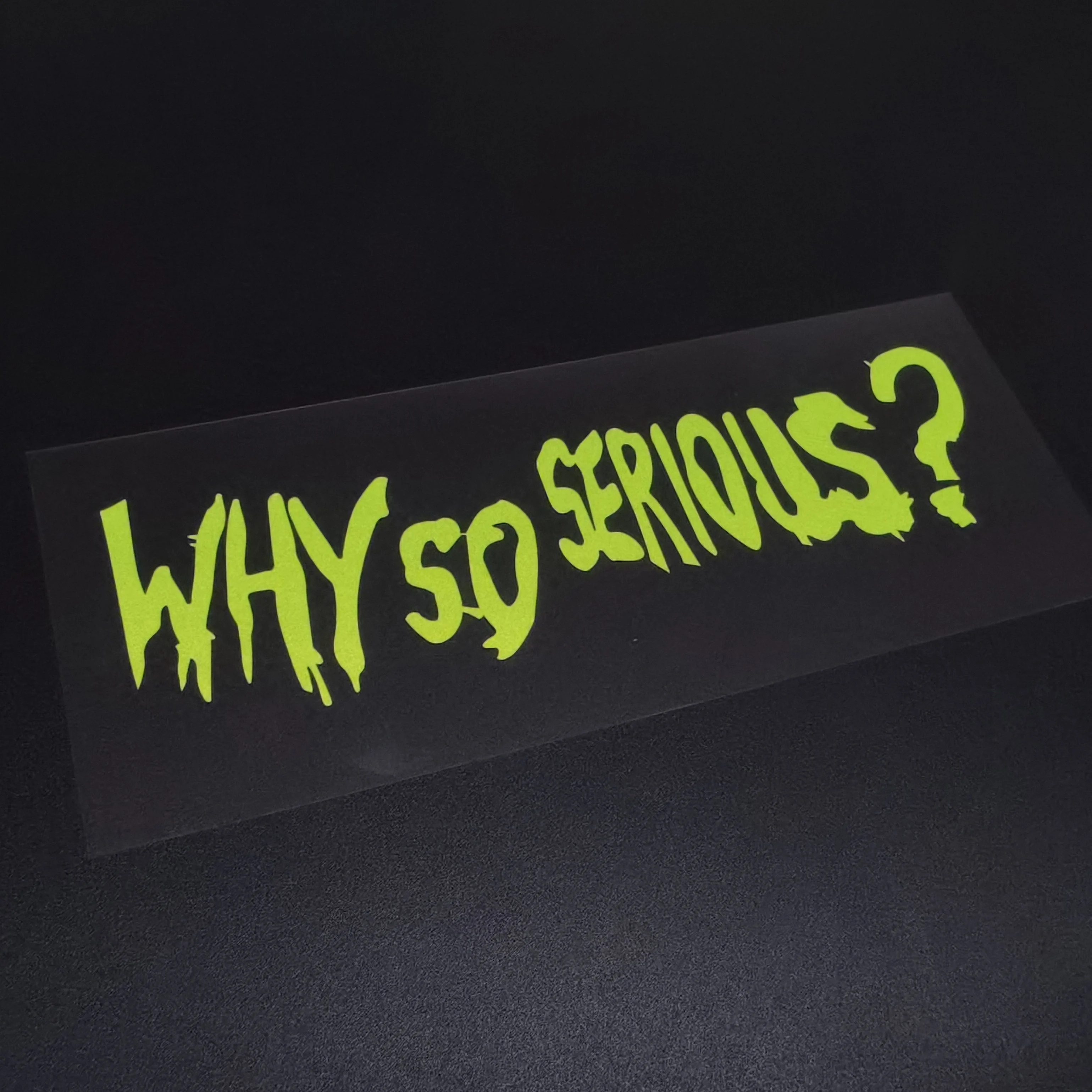 Motorcycle Stickers WHY SO SERIOUS Reflective Waterproof Helmet Modified Decal