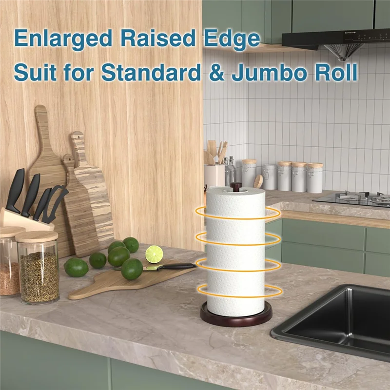 

Hot Selling Stainless Steel Paper Towel Holder Weighted Base Paper Towel Holder Home Decor Accessories