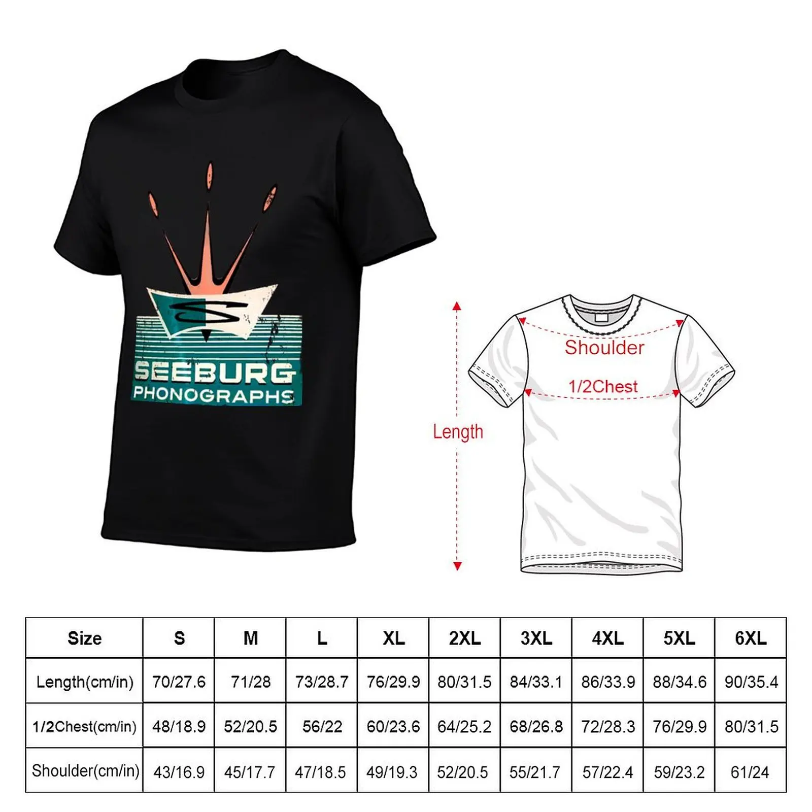 Seeburg Phonographs T-Shirt t shirts for man graphic tees t shirt man cotton man t shirt designer T-Shirt