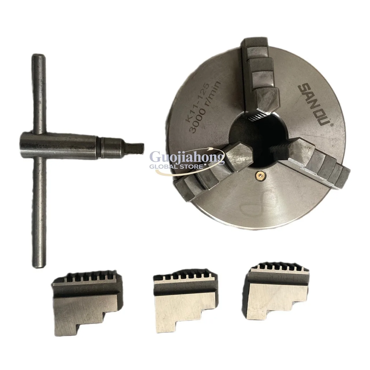 

CJ0618 100MM32 Трехкулачковый патрон с сквозным отверстием для токарного станка WM210V, 125MM38MM