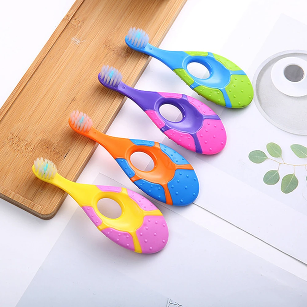 

4 шт. детская зубная щетка с мягкой щетиной, не содержащая BPA, зубная щетка для дрессировки лиственных зубов
