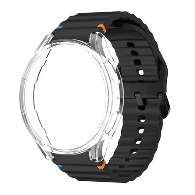 Multicolor PC protective cover shockproof case suitable for Samsung Galaxy Watch 6 40mm silicone official strap