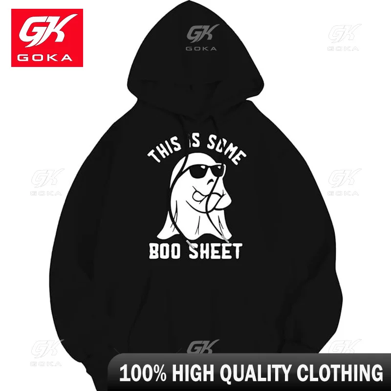 This is Some Boo Sheet Halloween Sweatshirt Hoodies for Mens Casual cool Fun Ghost Print Long Sleeve Pullover Hoodie Tops Unisex