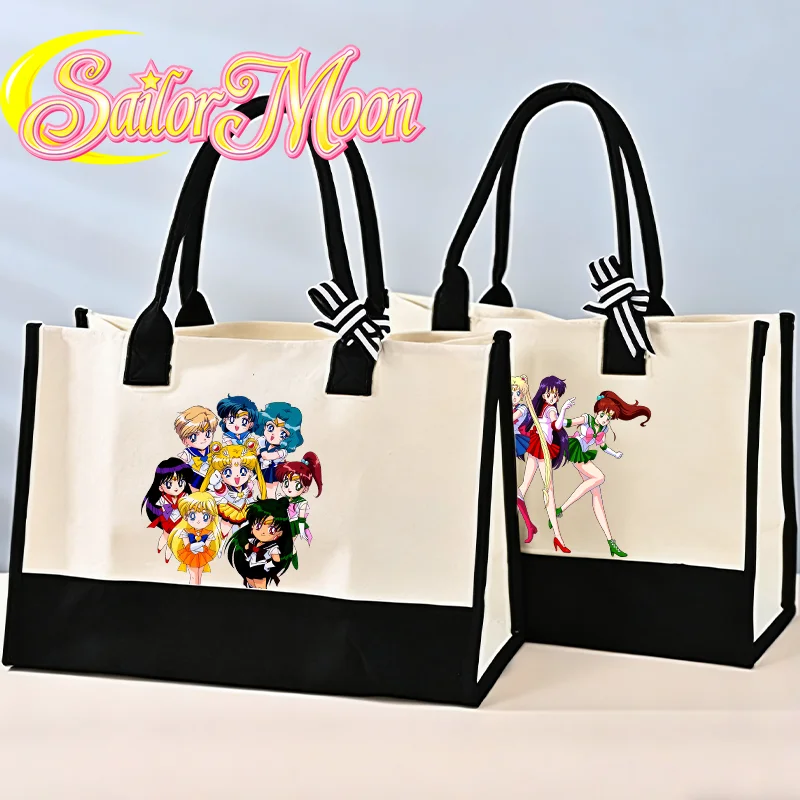 Cute Cartoon Sailor Moon New Handbag Anime Character Small Lady Outdoor Fashion Patterns All-match Large Capacity Versatile 2026